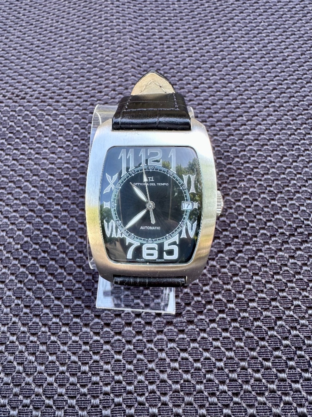 Officina Del Tempo Automatic Watch Black Dial Steel Case